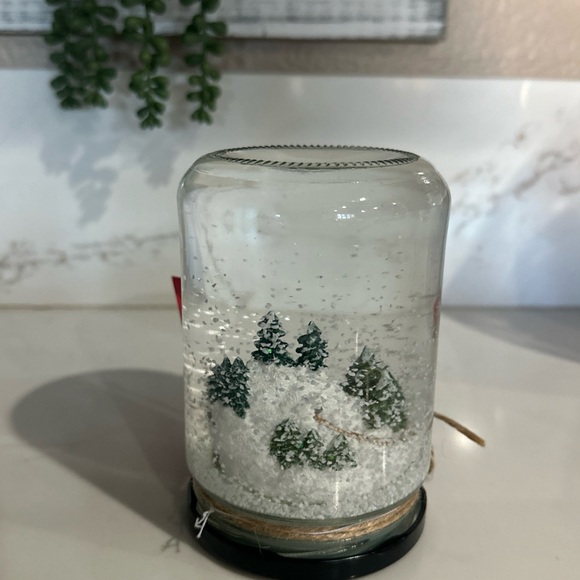 Martha Stewart Train Snowy Mountain Mason Jar Snow Globe - Picture 4 of 4